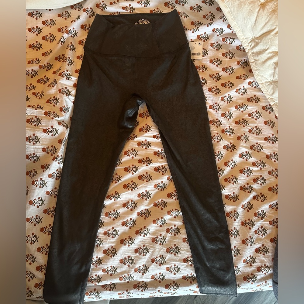 Free People Movement faux leather leggings